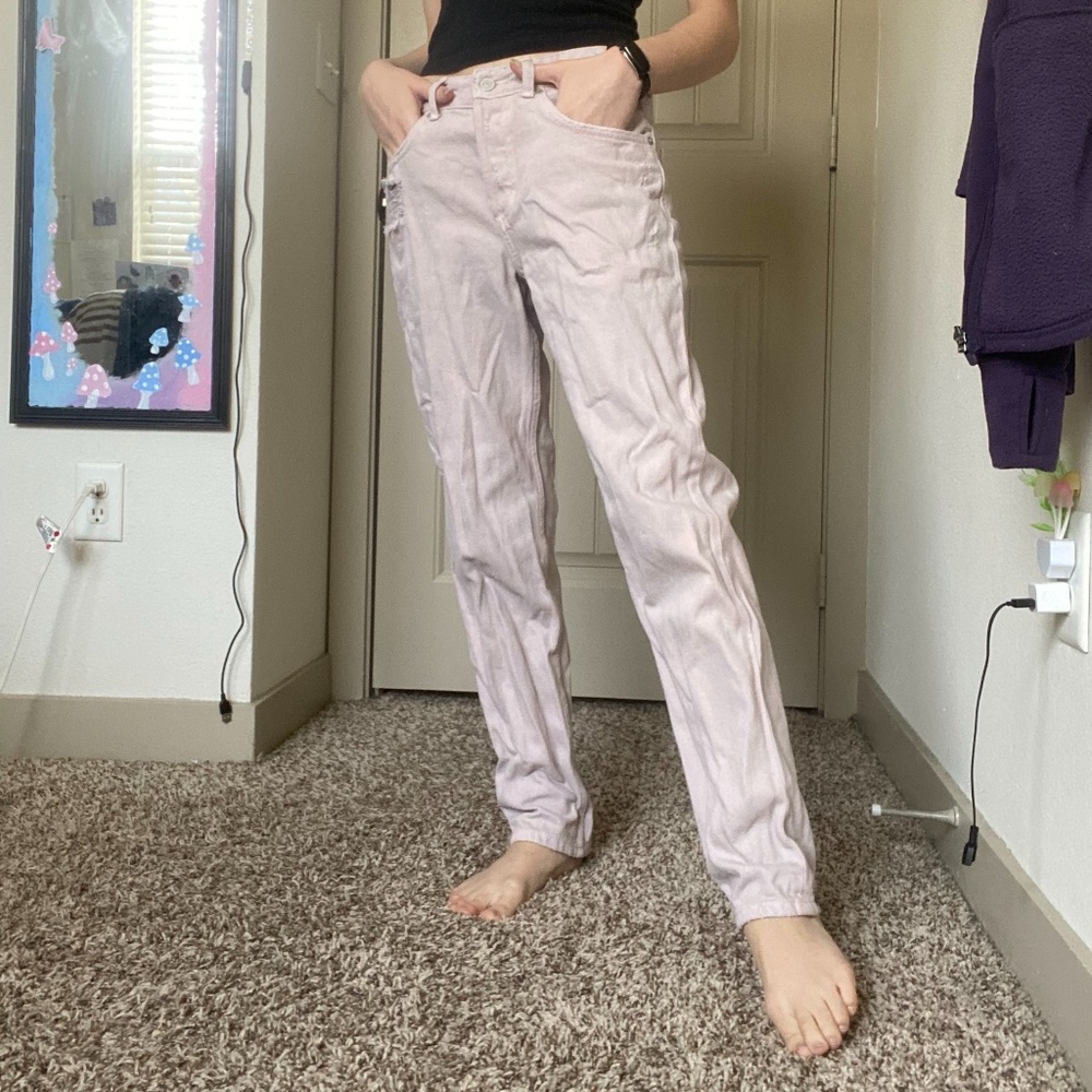 H&M denim pink boyfriend jeans